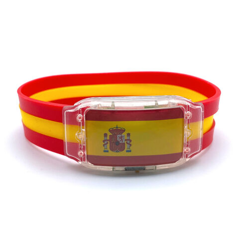 Neues Design 2025 Katar WM Armband LED Beleuchtung Flagge Silikonarmband JX