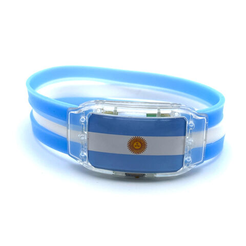 Neues Design 2025 Katar WM Armband LED Beleuchtung Flagge Silikonarmband JX