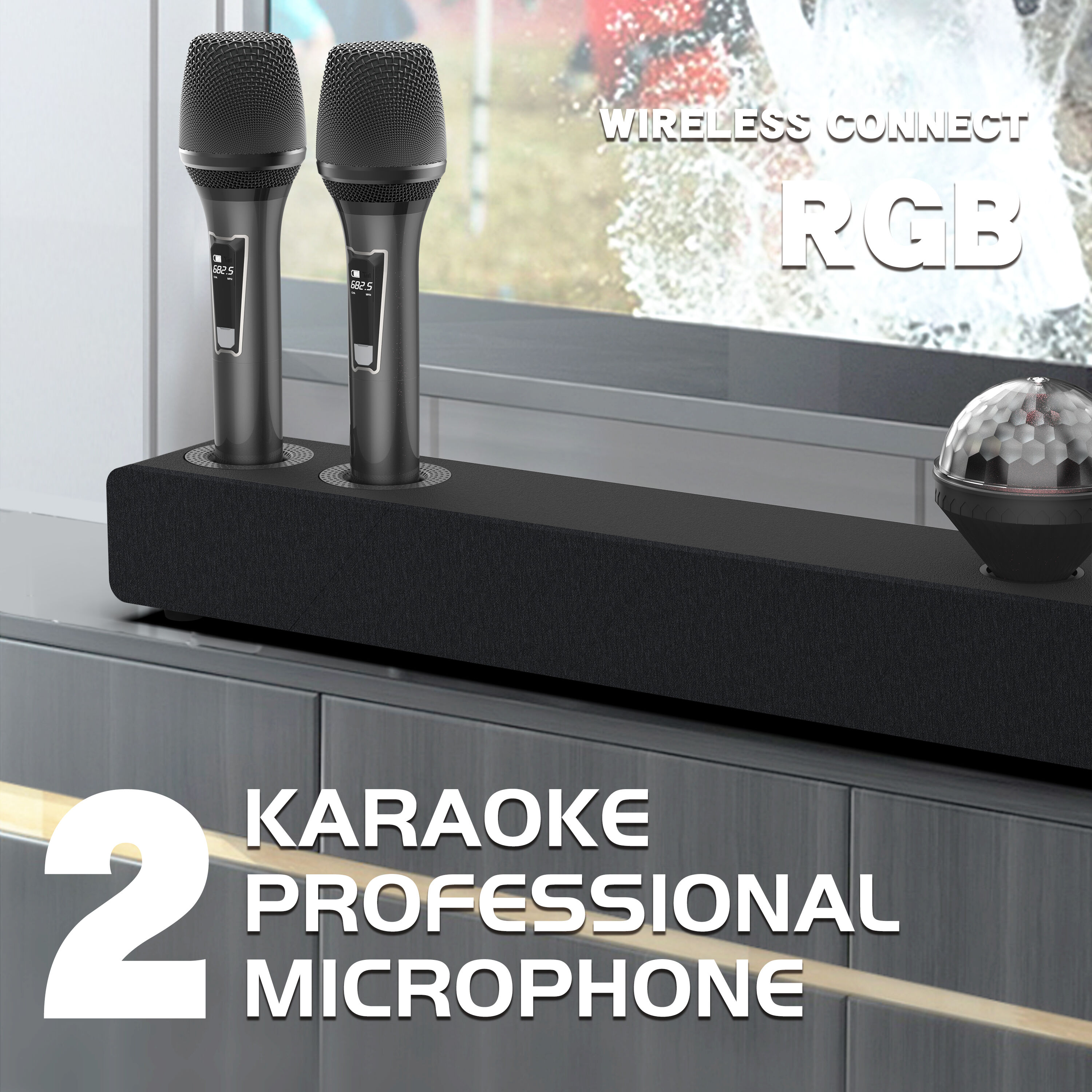 Mikrofon Soundbar Ktv Sound Town 16 Channels Wireless Microphone