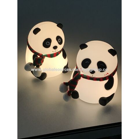 Cute Panda Silicone Night Light Nursery lamps USB Book lights