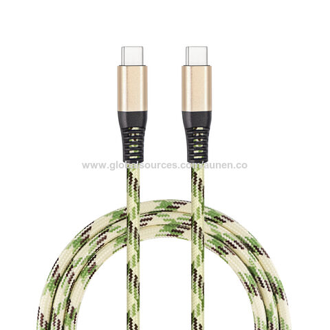 Cable USB Tipo C Camuflaje, USB A a USB C, Carga Rápida de 60W, Extra Largo y Duradero, 1m 2m 3m, Cable Cargador de Teléfono Compatible