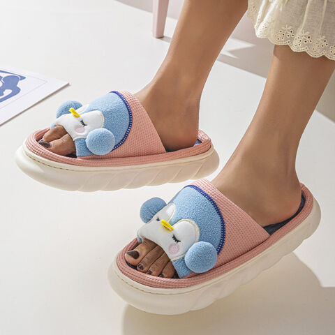 Zapatillas de lino al por mayor para interiores, antideslizantes, verano, antiolor, para hombres y mujeres, sandalias de suela gruesa