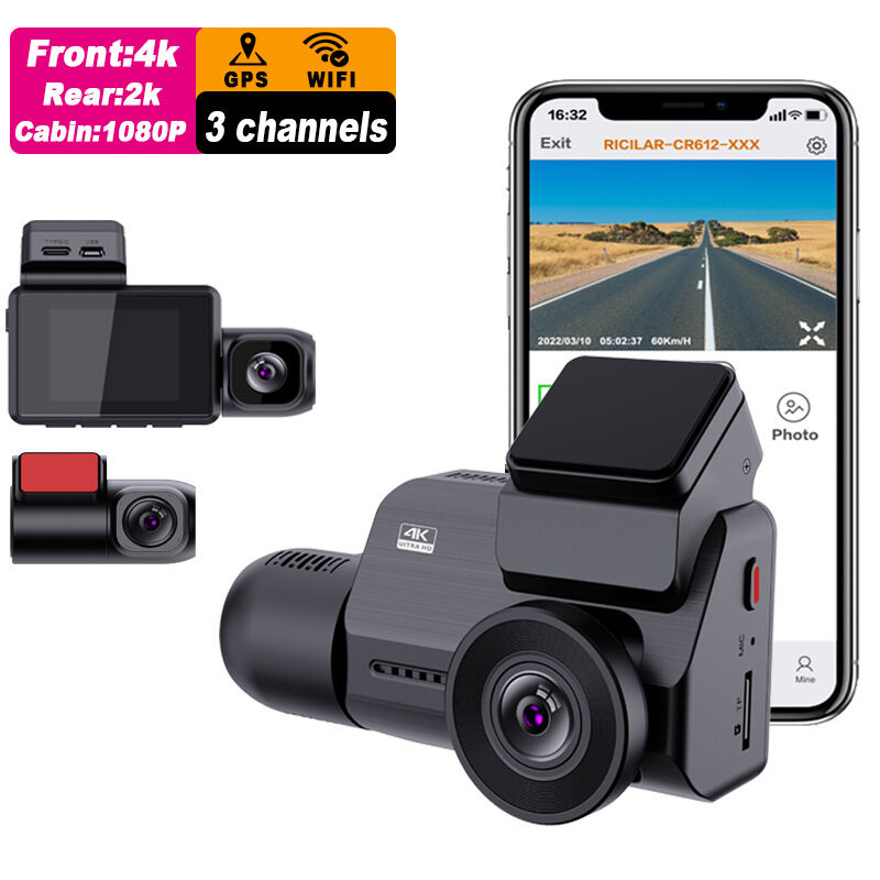 2inch Ips Screen 4k Car Front And Rear Camera Car Dvr Wifi Car Dashcam ...