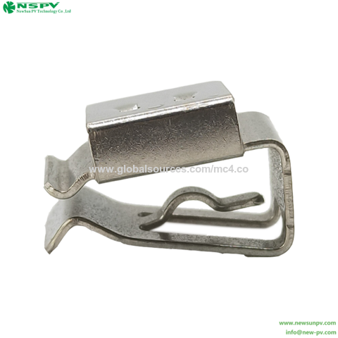 Clips para Cable Solar, Montaje de Paneles, Abrazadera de Cable de Acero Inoxidable Ss301 para sistema solar exterior