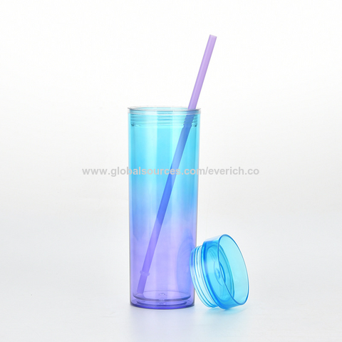5 Pcs 16 Oz Water Cup With Straw And Lid Plastic Tumblers