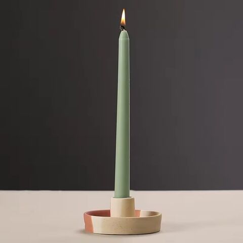 Candelabros Aromáticos de Cerámica Estilo Nórdico con Base Ancha, Centro de Mesa Moderno, Candelero Redondo Decorativo para el Hogar