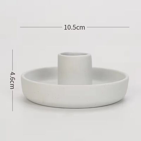 Candelabros Aromáticos de Cerámica Estilo Nórdico con Base Ancha, Centro de Mesa Moderno, Candelero Redondo Decorativo para el Hogar