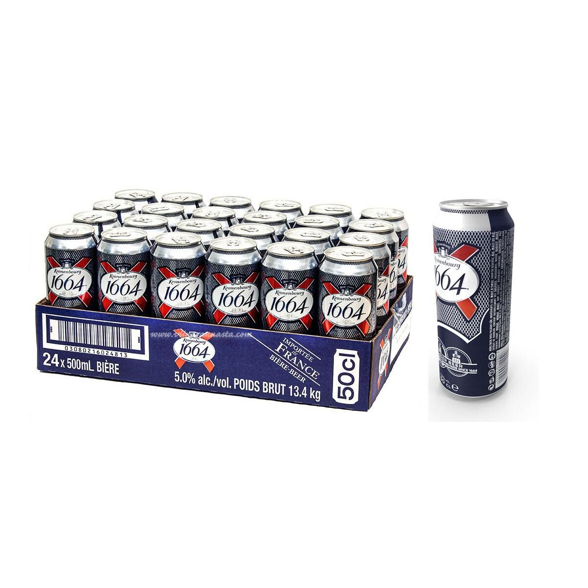 Kronenbourg- 1664 Blanc Beer (24 X 330ml) Bottles - A Refreshing And ...