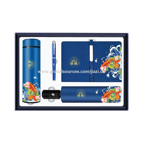 Vente en gros d'usine, boîtes d'entreprise personnalisées avec logo pour hommes et femmes pour ensemble cadeau d'affaires promotionnel Notebook+stylo+clé USB OEM/ODM
