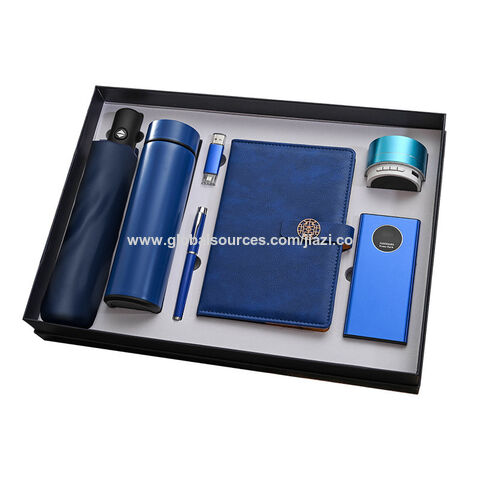 Vente en gros d'usine, boîtes d'entreprise personnalisées avec logo pour hommes et femmes pour ensemble cadeau d'affaires promotionnel Notebook+stylo+clé USB OEM/ODM