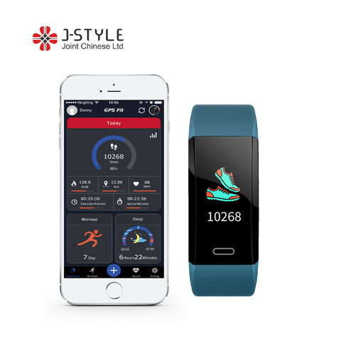 سوار تتبع GPS J-Style - سوار تتبع لياقة بدنية ذكي مع مراقب ضغط الدم