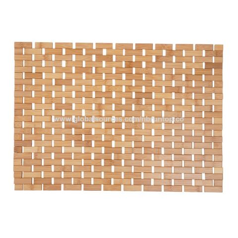 Tapete de banho antiderrapante de bambu barato, à prova d'água, tapete de banheiro resistente para chuveiro de luxo, venda por atacado