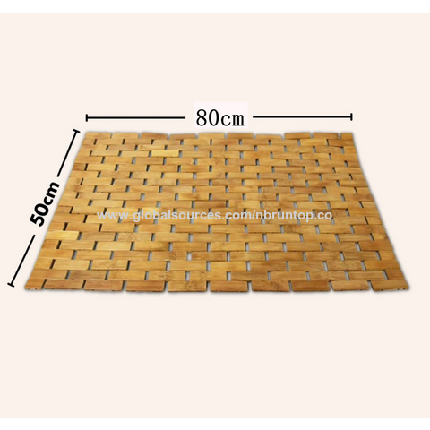 Tapete de banho antiderrapante de bambu barato, à prova d'água, tapete de banheiro resistente para chuveiro de luxo, venda por atacado