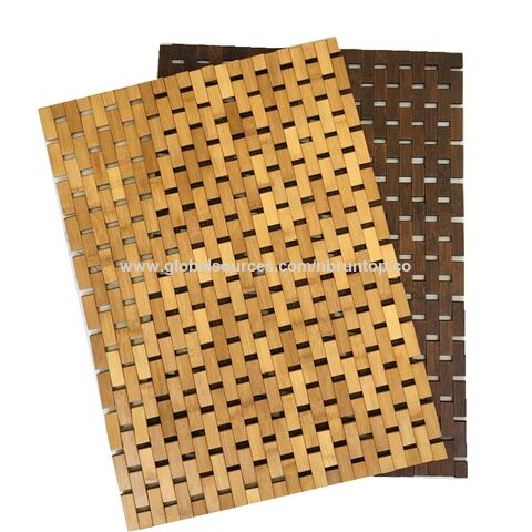 Tapete de banho antiderrapante de bambu barato, à prova d'água, tapete de banheiro resistente para chuveiro de luxo, venda por atacado
