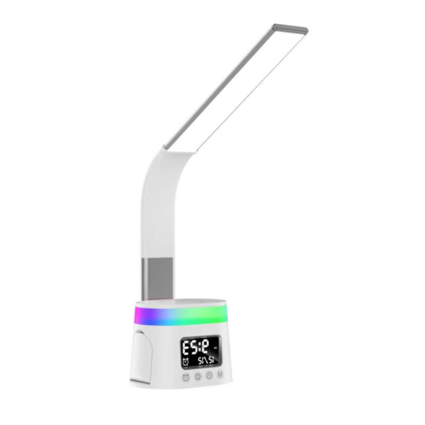 Lámpara de Mesa LED Moderna con Cargador Inalámbrico - Soporte para Lámpara de Escritorio con Carga Inalámbrica