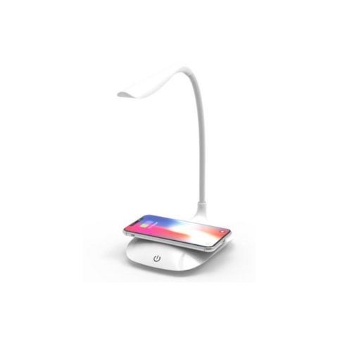 Lámpara de Mesa con Pantalla de Globo de Cristal, Carga Inalámbrica USB - Para Mayoristas