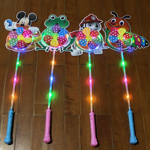 Flashing Light Up LED glowing Windmill JX