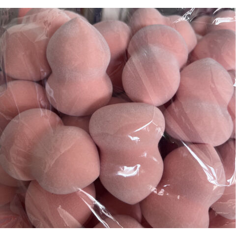 Alta calidad Fundación Facial flocado super suave látex libre belleza colorido maquillaje esponja huevo fábrica personalizada