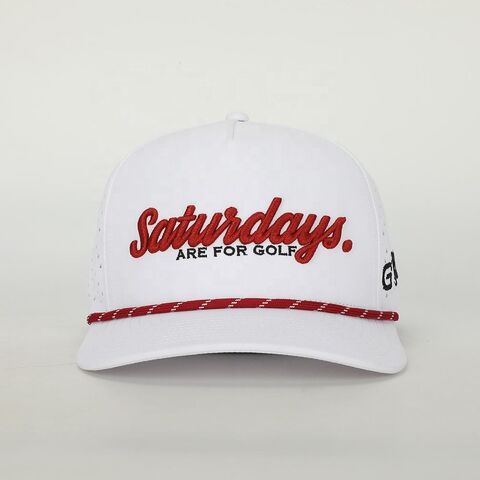 Gorra de béisbol neutra de poliéster con logotipo bordado de alta calidad, gorra deportiva impermeable de 5 paneles con corte láser.