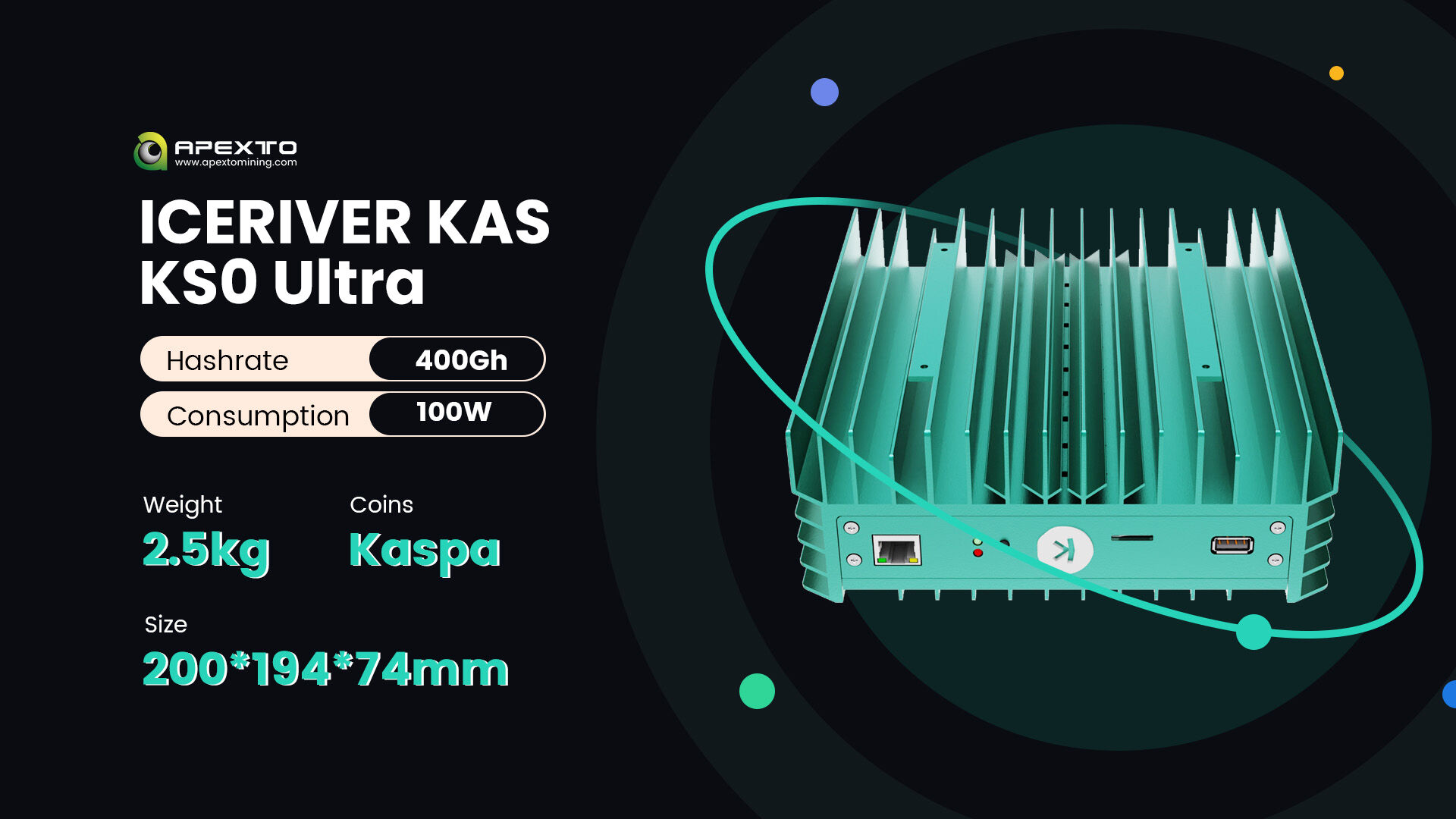 Kaufen Sie China Großhandels-Neuer Iceriver Ks0 Ultra 400gh/s Kaspa Für  Home Mining - Kaspa Miner Für Zuhause und Iceriver Ks0 Ultra 400g zu einem  Preis von $89 USD | Global Sources