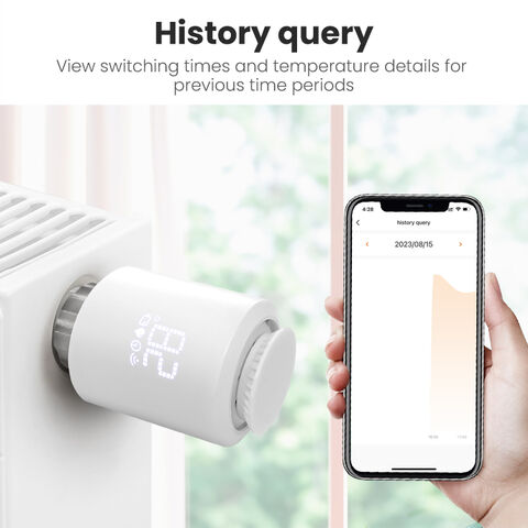 Robinet de Radiateur Intelligent Avatto Tuya Zigbee avec Contrôle via Application, Installation Facile, OEM/ODM
