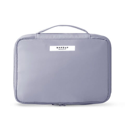 Neceser Grande de Poliéster con Cremallera para Maquillaje, Bolsa de Aseo de Viaje para Mujeres y Niñas, Estuche de Maquillaje