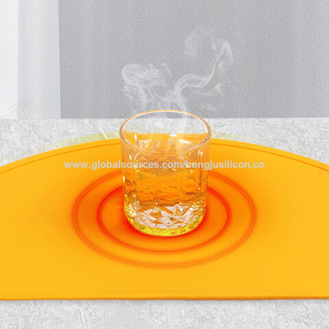 Impermeable aislamiento térmico silicona cocina semicírculo antideslizante mesa esteras para restaurantes individuales dine manteles posavasos