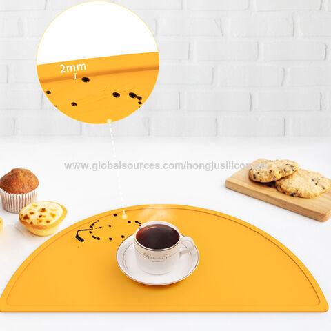 Impermeable aislamiento térmico silicona cocina semicírculo antideslizante mesa esteras para restaurantes individuales dine manteles posavasos