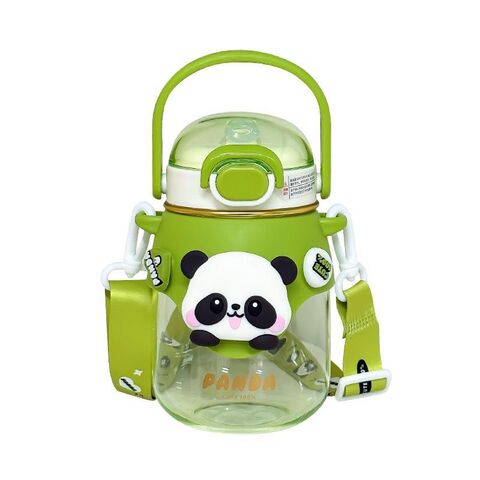 Lindo Vaso de Plástico de Gran Capacidad para Viajes, 820 ml - Popular Botella de Agua de Plástico con Dibujos Animados, Preciosa Panada, para Niños