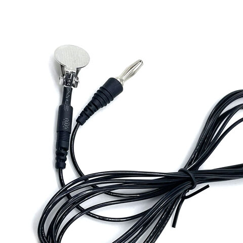 Hochwertiges kundenspezifisches 4,0-mm-Bananenstecker-auf-15-mm-Ohrclip-Medizinkabel für medizinische Geräte