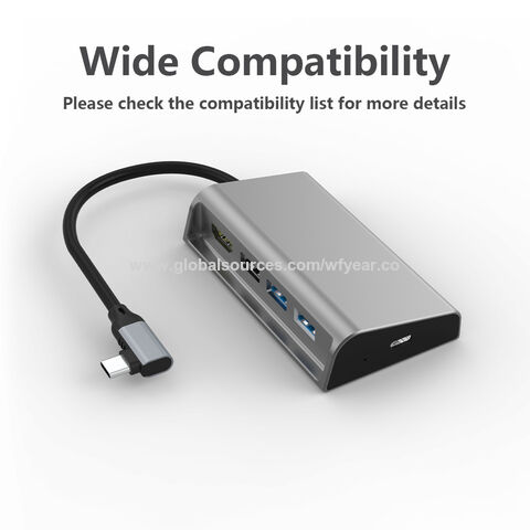 Concentrador USB 3.0 de 8 Puertos con Adaptador 4K, Carga Rápida y RJ45 100M - Estación de Acoplamiento Multifunción Directa de Fábrica para Ordenadores y Macbook