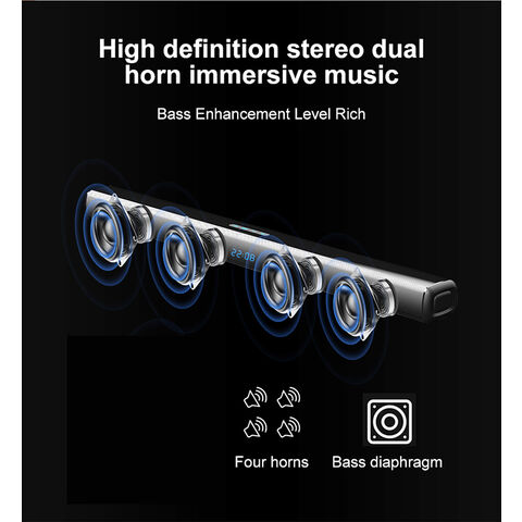 Barre De Son ODIOMX 2.1 120W Avec Subwoofer - Système Home Cinema Pour TV