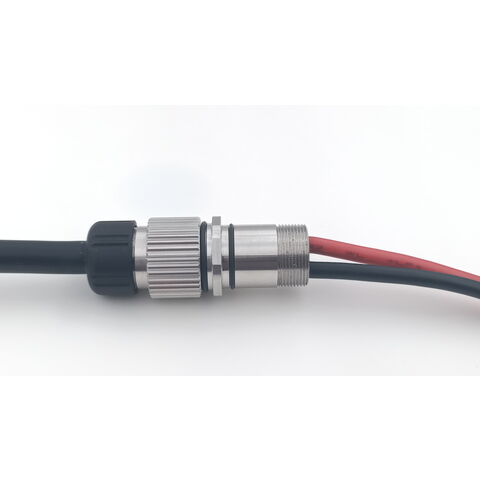 Connecteur M16 Personnalisé 30A 2 Broches 12AWG-14AWG IP68 pour Grands Fonds 50-100M pour Drones Sous-Marins, Lampes Torches et Équipements d'Éclairage