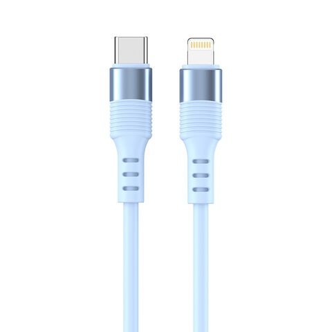 Benutzerdefinierte USB-C-Ladekabel aus Flüssigsilikon vom Werk, 1,2 m, PD 20W Schnellladung 3A USB-C-Kabel für iPhone 15