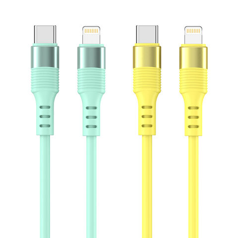 Benutzerdefinierte USB-C-Ladekabel aus Flüssigsilikon vom Werk, 1,2 m, PD 20W Schnellladung 3A USB-C-Kabel für iPhone 15