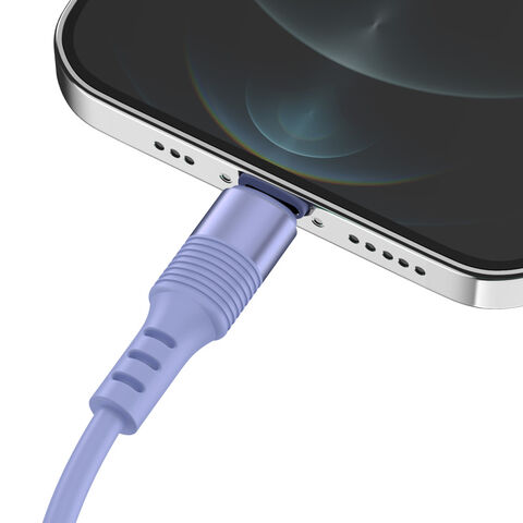 Benutzerdefinierte USB-C-Ladekabel aus Flüssigsilikon vom Werk, 1,2 m, PD 20W Schnellladung 3A USB-C-Kabel für iPhone 15