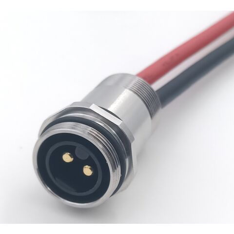 Connecteur M16 Personnalisé 30A 2 Broches 12AWG-14AWG IP68 pour Grands Fonds 50-100M pour Drones Sous-Marins, Lampes Torches et Équipements d'Éclairage