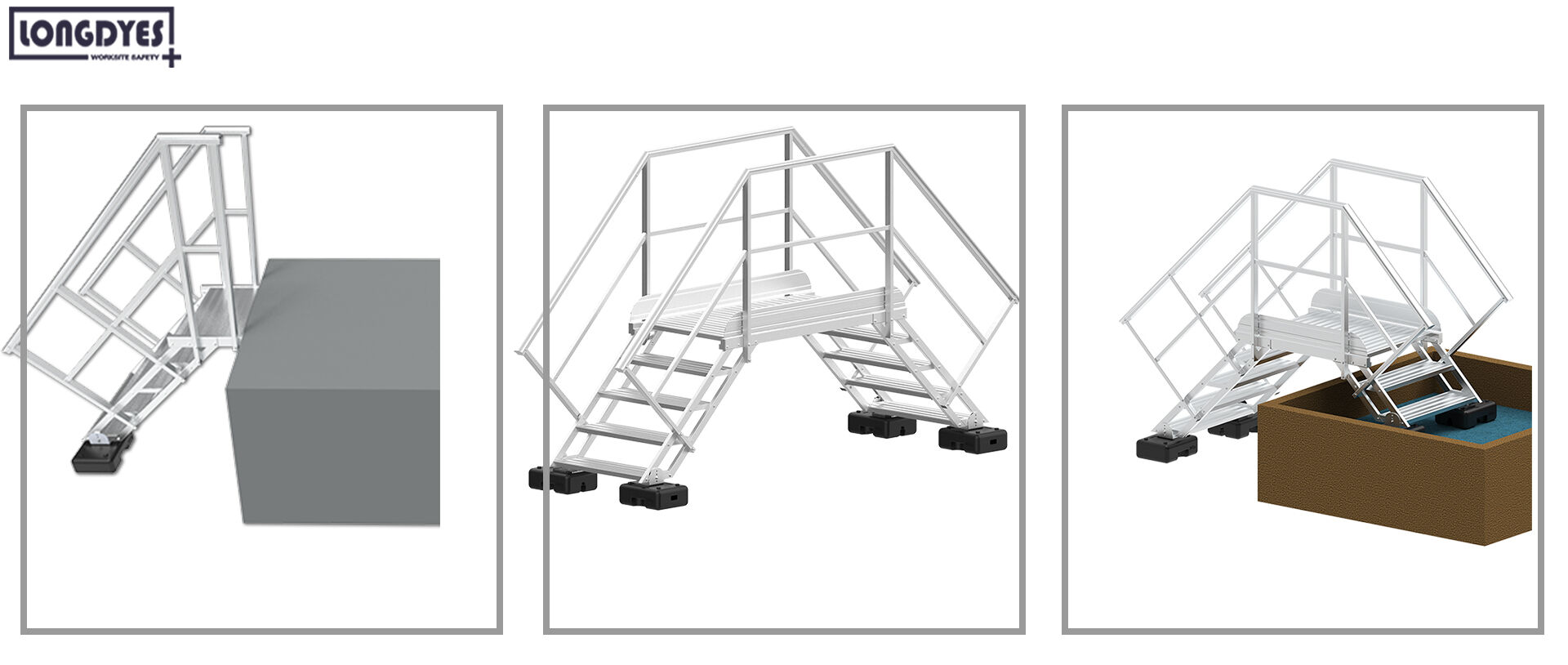Rooftop Industrial Aluminum Crossover Stairs Ladders Bridge Steps Ramp  Access Platform For Accessing Obstacle $600 - Wholesale China Crossover  Stair Bridge at Factory Prices from Qingdao Longdyes Technology Co., Ltd. |  Globalsources.com, image size:1920x814