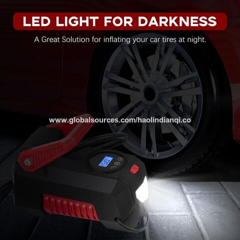 Inflador de Neumáticos DC 12V para Vehículos, Bomba de Aire con Luz LED y Pantalla LCD, Precio de Fábrica