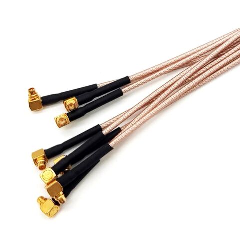 Fabrikgefertigte SMA-zu-MMCX-HF-Koaxialkabel im rechten Winkel, SMA-Buchse RG178 IPEX-Kabel