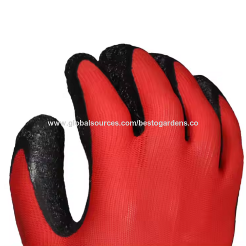 Guantes industriales de trabajo pesado con agarre de látex, guantes de seguridad para construcción, jardinería y equipo de protección al por mayor