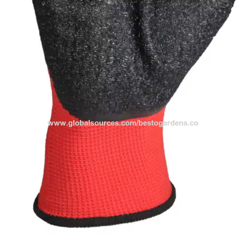 Guantes industriales de trabajo pesado con agarre de látex, guantes de seguridad para construcción, jardinería y equipo de protección al por mayor