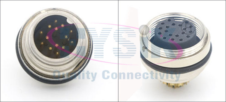 Connecteur étanche M16 à Souder - Prises Panneau 3 à 16 Broches, IP65/IP67, RFcoms