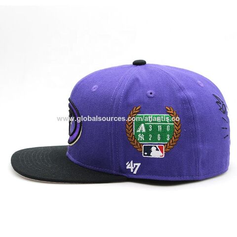 3D 2024 Embroidery Snapback Hat with Flat Peak Baseball Cap Cotton 6 Panel Hip Hop