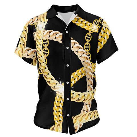 Herrenhemd nach Maß, Hawaiianisches Blumenmuster Buchstaben Druck Strand Herren Designer Hemd Lässiges T-Shirt Herren Sommer Kurzarm Hemd