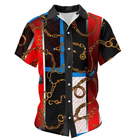 Herrenhemd nach Maß, Hawaiianisches Blumenmuster Buchstaben Druck Strand Herren Designer Hemd Lässiges T-Shirt Herren Sommer Kurzarm Hemd