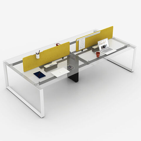 Bürotisch Schreibtisch Büromöbel für 4 Personen Workstation Moderne Stahltische Arbeitsplätze Büro Schreibtische
