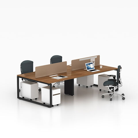 Bürotisch Schreibtisch Büromöbel für 4 Personen Workstation Moderne Stahltische Arbeitsplätze Büro Schreibtische