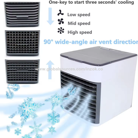 Venta al por mayor aire acondicionado portátil mini refrigerador de aire portátil pequeño aire acondicionado ventilador USB hogar dormitorio Oficina enfriadores de aire