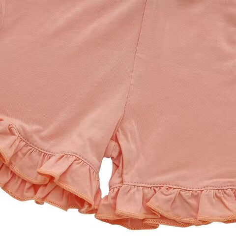 Conjunto de Pijama con Volantes para Bebé Recién Nacida de Bambú, Ropa para Salir de Alta Calidad